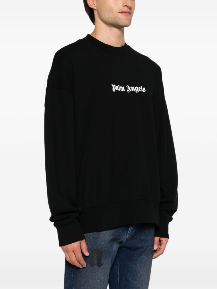 Shop Palm Angels Sweatshirt With Logo In Black