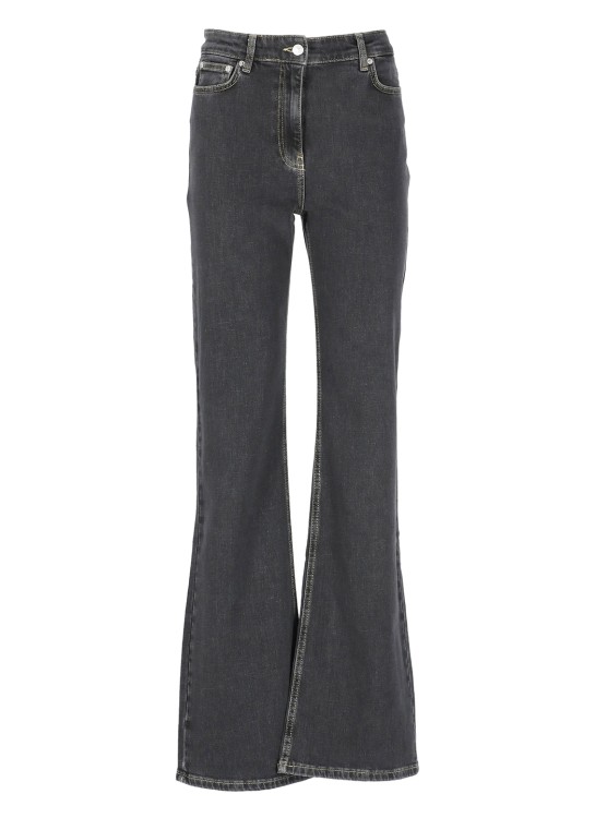 Shop Moschino Cotton Jeans In Grey