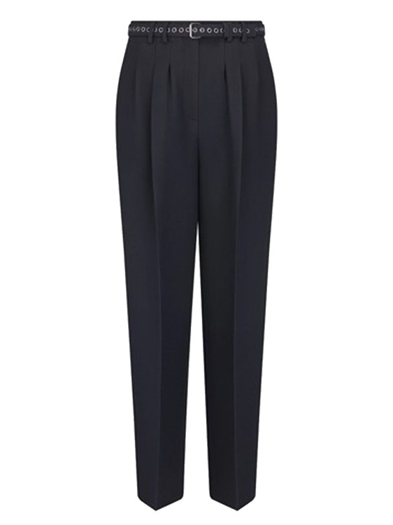 Dior Wool And Silk Pants Women In Grey