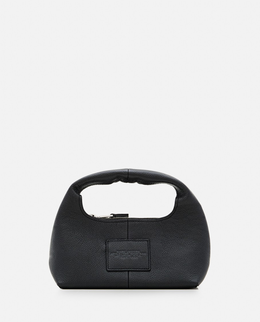 Shop Marc Jacobs The Mini Sack Leather Handbag In Black