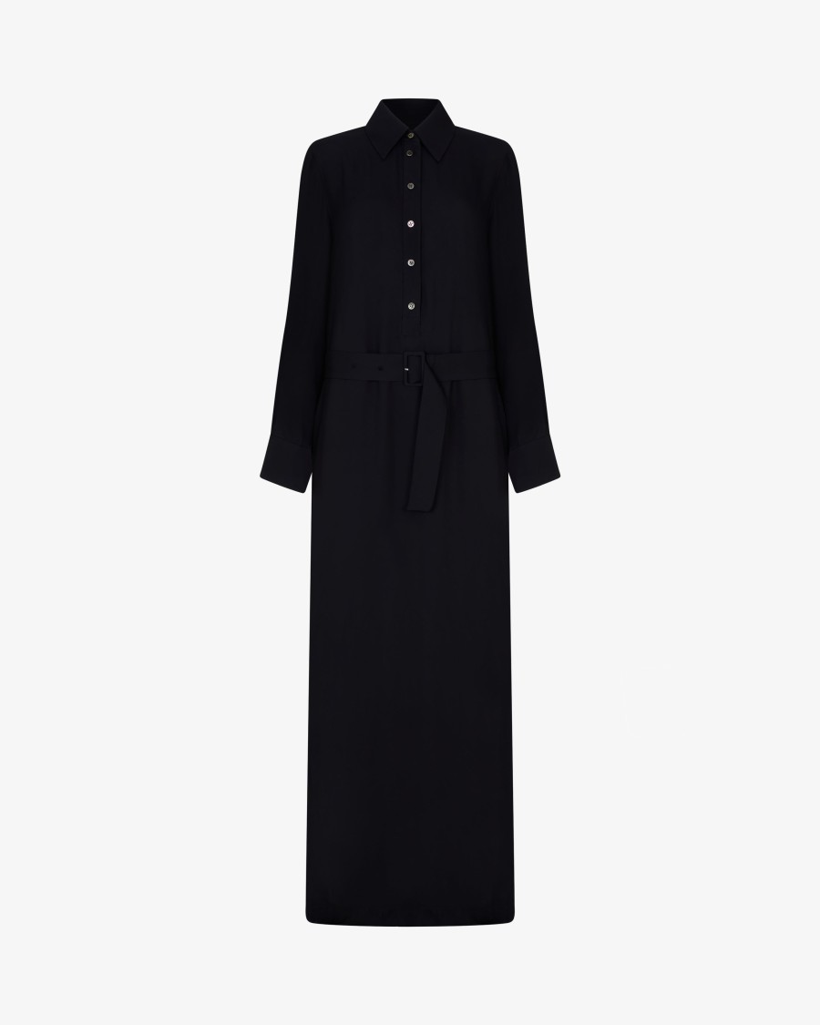 Shop Serena Bute Classic Shirt Dress - Black