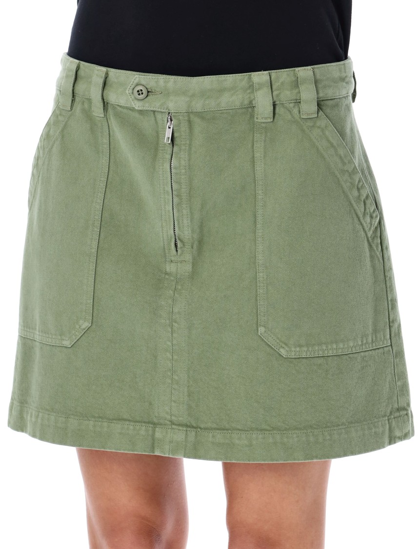 Shop Apc A.p.c. Sarah Mini Skirt In Green