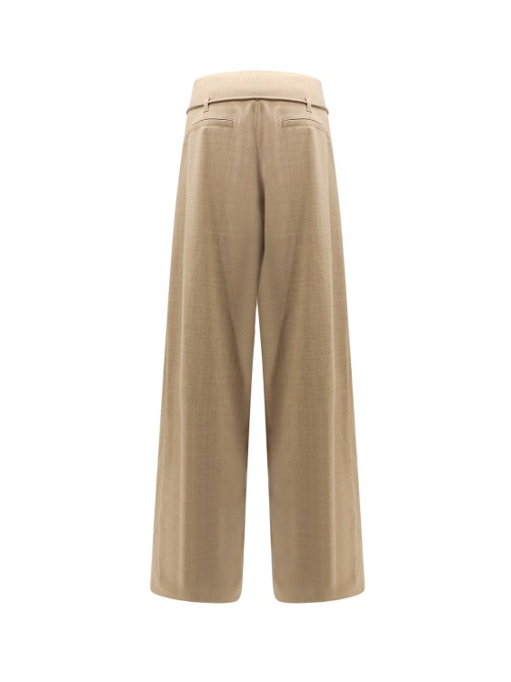 Shop Le 17 Septembre Wool Blend Trouser With Lace In Brown