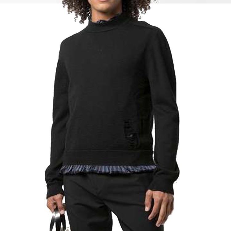 Shop Maison Margiela Black Knitted Pullover
