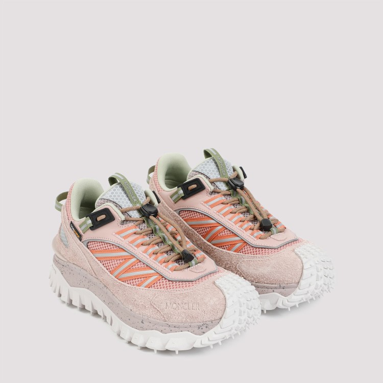 Shop Moncler Pastel Pink Trailgrip Sneakers