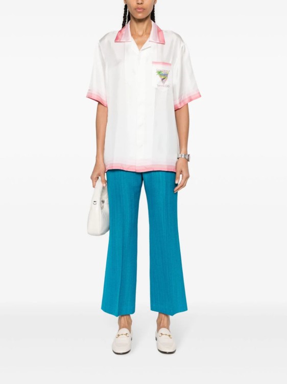Shop Casablanca Multicolor Tennis Club Icon Shirt In White