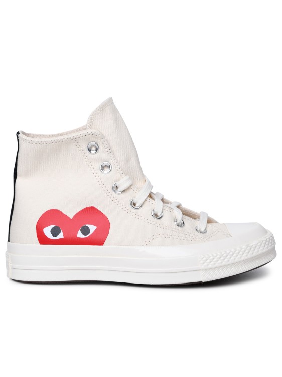 Shop Comme Des Garcons X Converse Red Heart High Sneaker In White