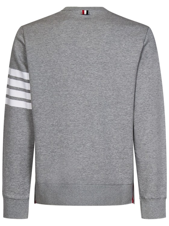 Shop Thom Browne Grey Loopback Cotton Crewneck Sweatshirt