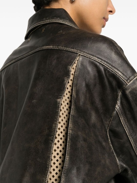 Shop Golden Goose Brown  Cut-out Detail Jacket