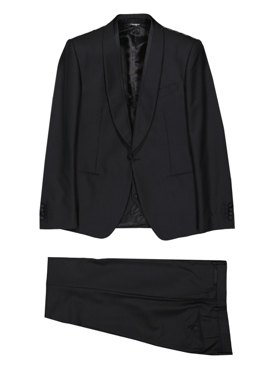 Dolce & Gabbana Wool And Silk Suit In Black