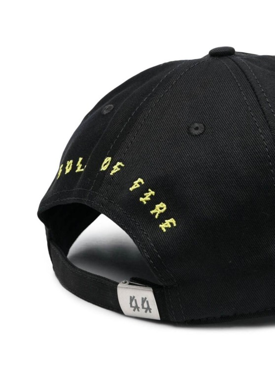 Shop 44 Label Group Black Baseball Cap With Logo Embroidery In Cotton