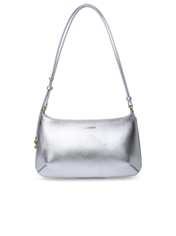 Shop Palm Angels Giorgina' Silver Leather Bag In White
