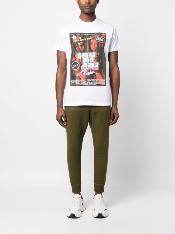 Shop Dsquared2 Graphic-print Cotton T-shirt In White