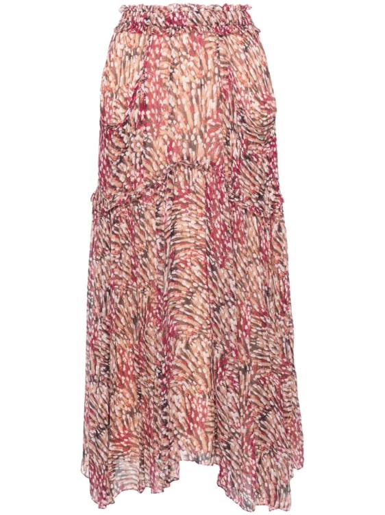 Shop Isabel Marant Étoile Multicolored Veronique Midi Skirt