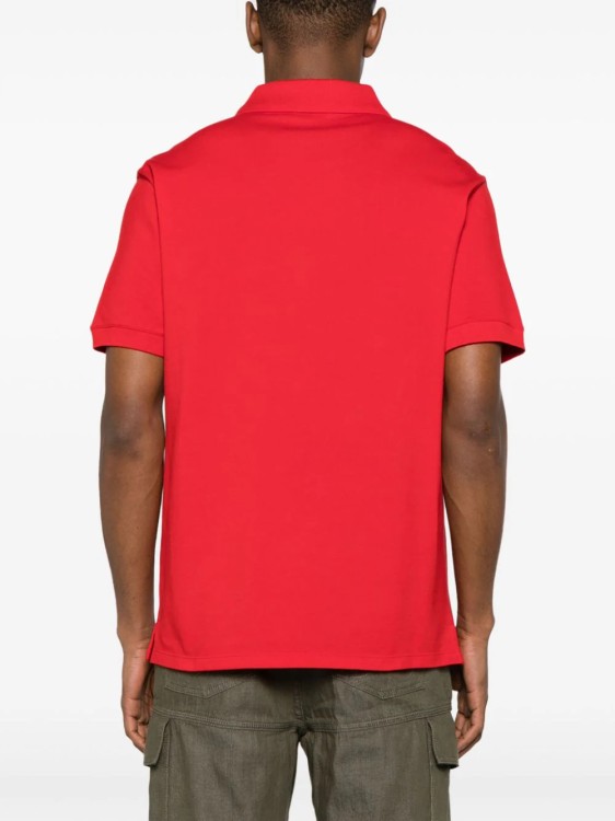 Shop Alexander Mcqueen Red Graffiti Polo Shirt