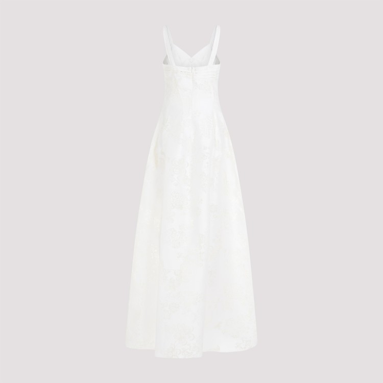 Shop Ermanno Scervino Snow White Linen Long Dress