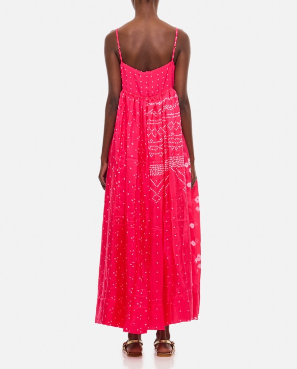 Shop Injiri Cotton And Silk Slip Dress In Red
