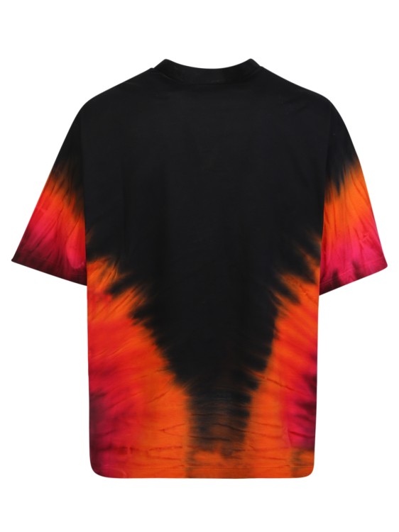 Dsquared2 D2 Flame Dropped Shoulder T-shirt In Black