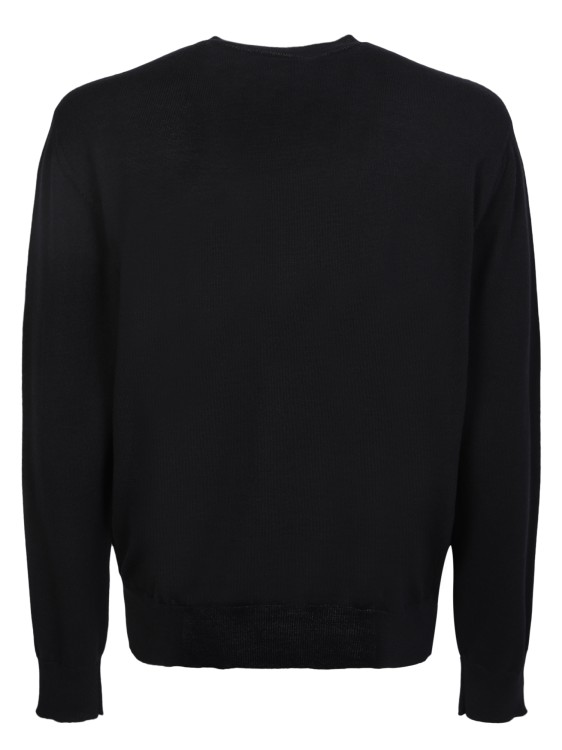 Dsquared2 D2 Leaf Wool Sweater In Black