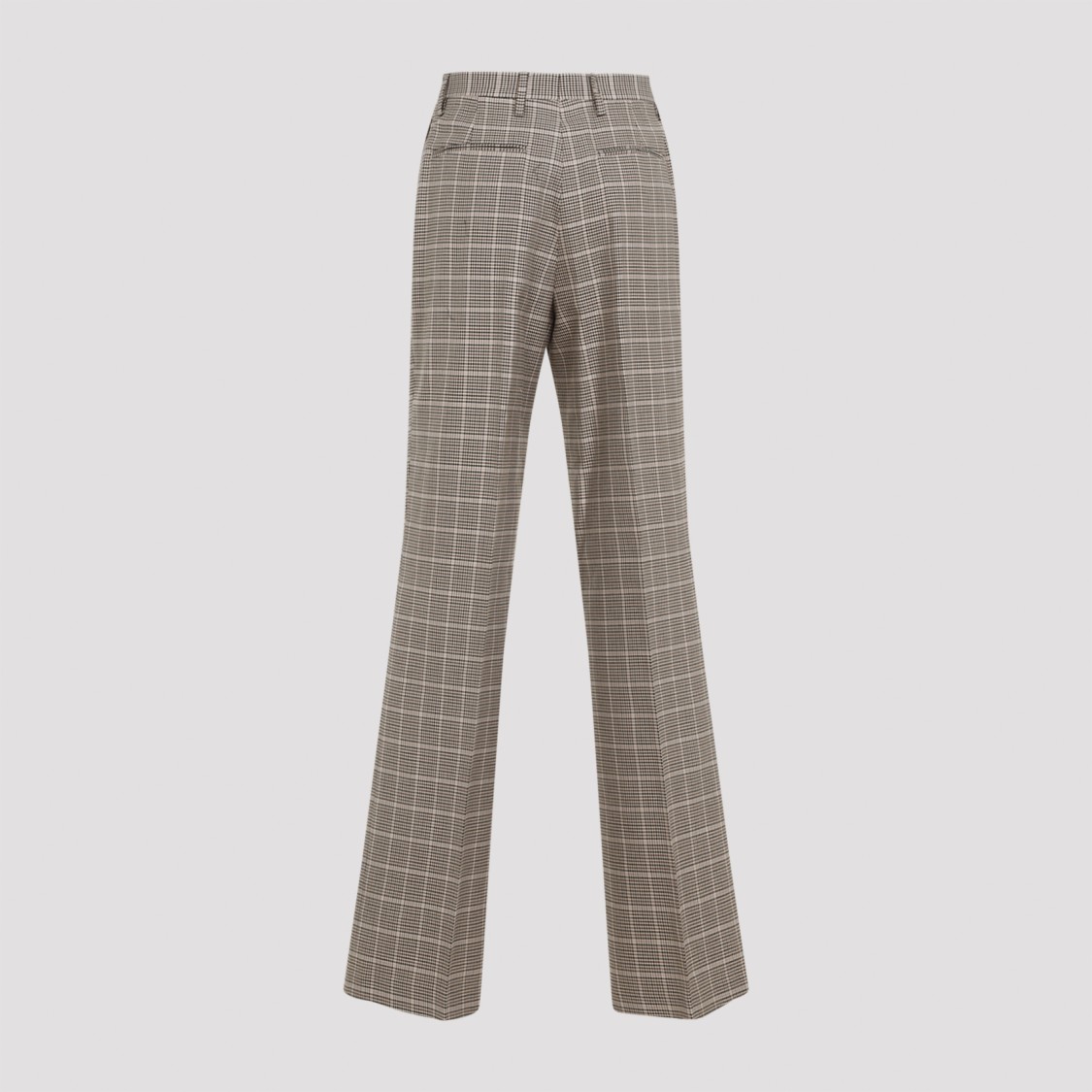 Dries Van Noten Portia Checked Pants In Brown