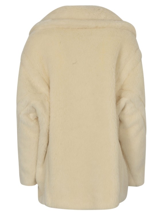 Shop Max Mara White Alpaca Wool-blend Coat In Neutrals