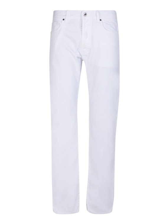 Shop 14 Bros White Straight-leg Jeans