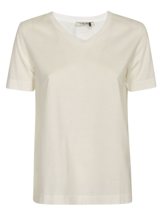 Max Mara Round Neck T-shirt In White