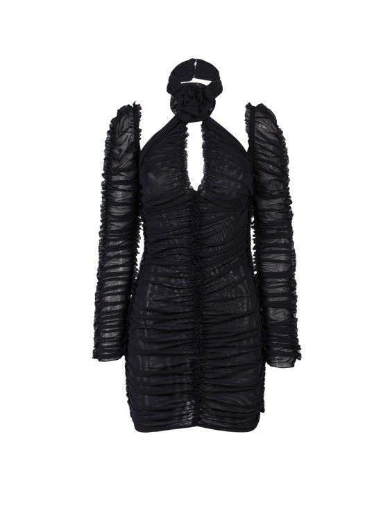 Shop Az Factory X Ester Manas Rose Detail Mini Dress In Black