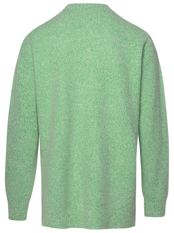 Shop Jil Sander Green Wool Mix Sweater
