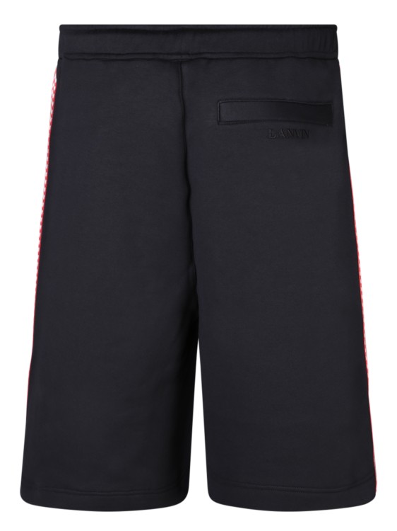 Shop Lanvin Cotton Bermuda Shorts In Black