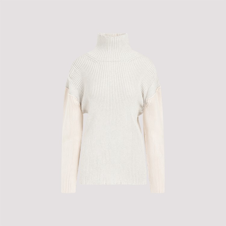 The Row Dua Ribbed Sweater In White