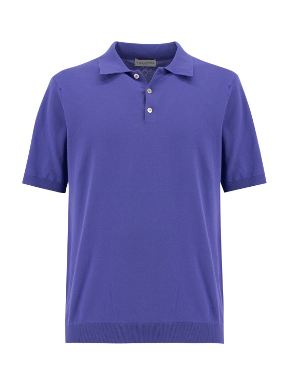 Ballantyne Knitted Polo Shirt In Purple