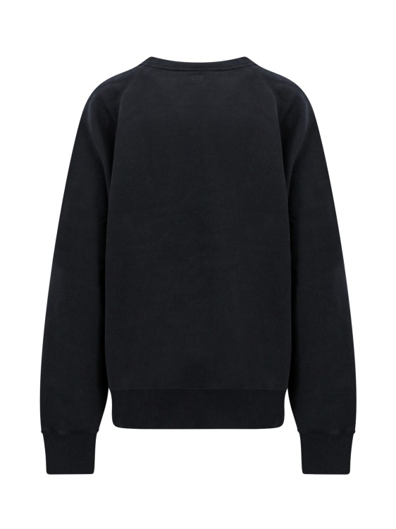 Shop Ami Alexandre Mattiussi Biologic Cotton Sweatshirt With Embroidered Logo In Black