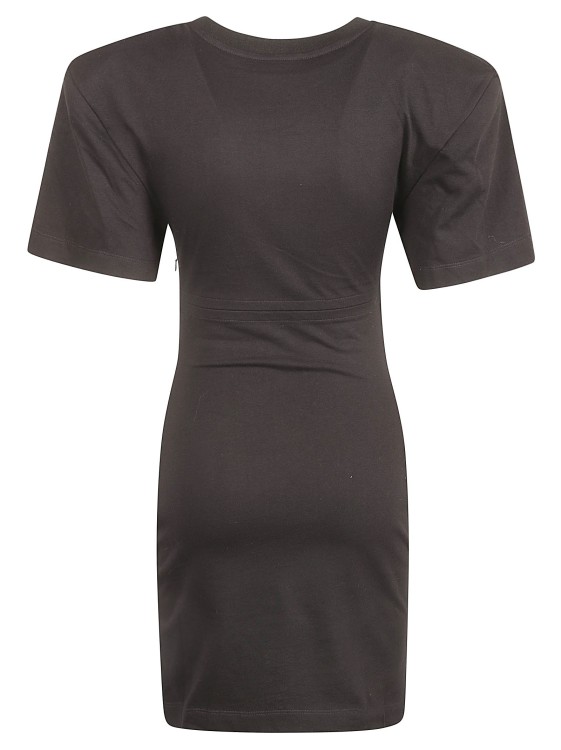 Shop Nensi Dojaka Black Cut-out Cotton Mini Dress In Grey