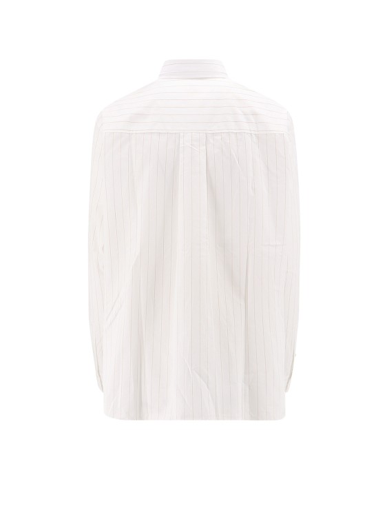 Shop Totême Cotton Shirt With Striped Pattern In Neutrals