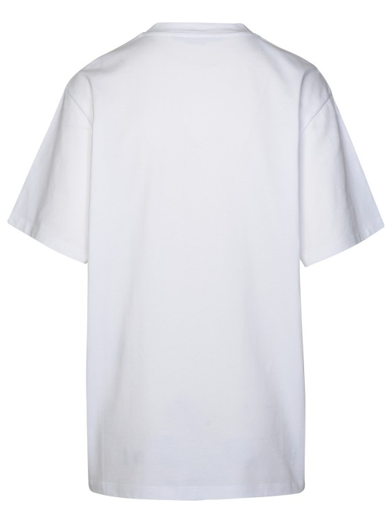 Shop Stella Mccartney Glitter Logo T-shirt In White