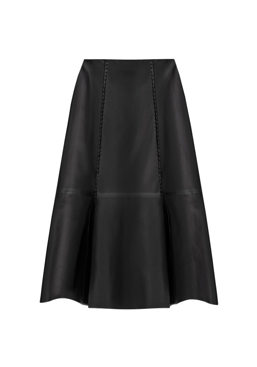 Shop Aeron Chateau - Leather Skirt In Black