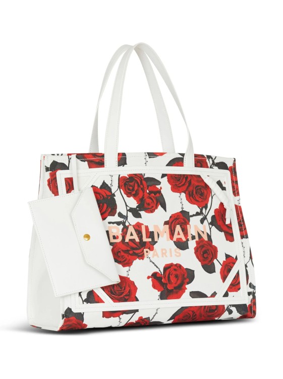 Shop Balmain Rose-print Multicolor Bag