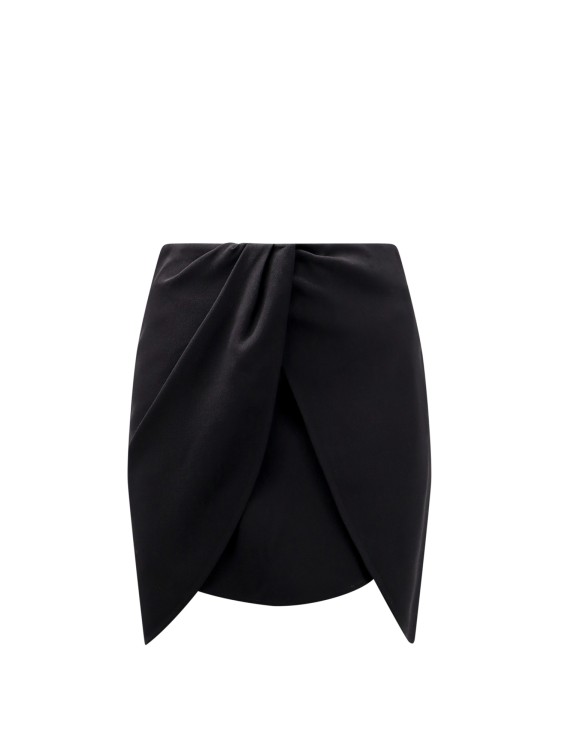 Shop Off-white Virgin Wool Mini Skirt In Black