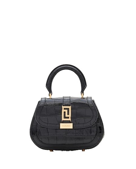Versace Black Top Handle Handbag