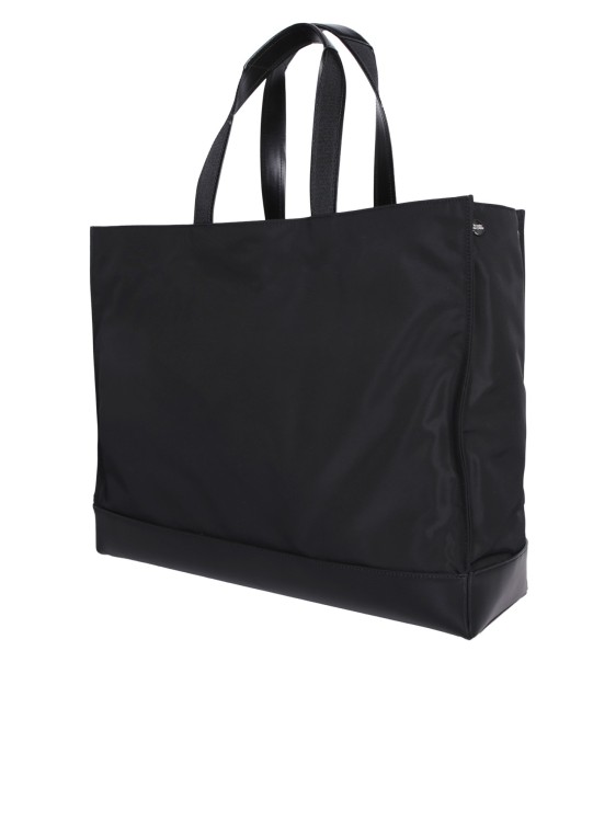 Shop Alexander Mcqueen Leathner And Nylon Black Bag