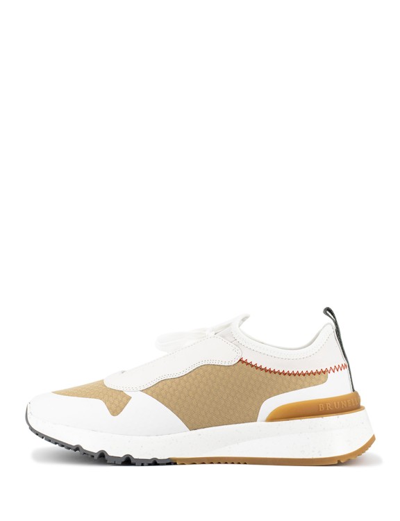 Shop Brunello Cucinelli Lace-up Sneakers In White