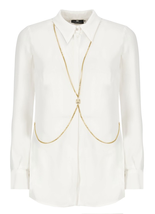 Shop Elisabetta Franchi Viscose Shirt In White
