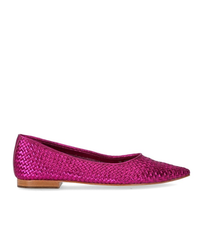 Shop Strategia Liya Fuchsia Ballet Flat Shoe In Pink