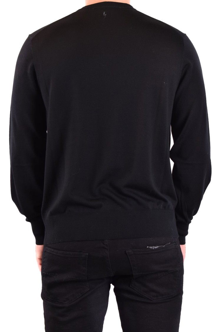 Shop Neil Barrett Classic Black Wool Sweater