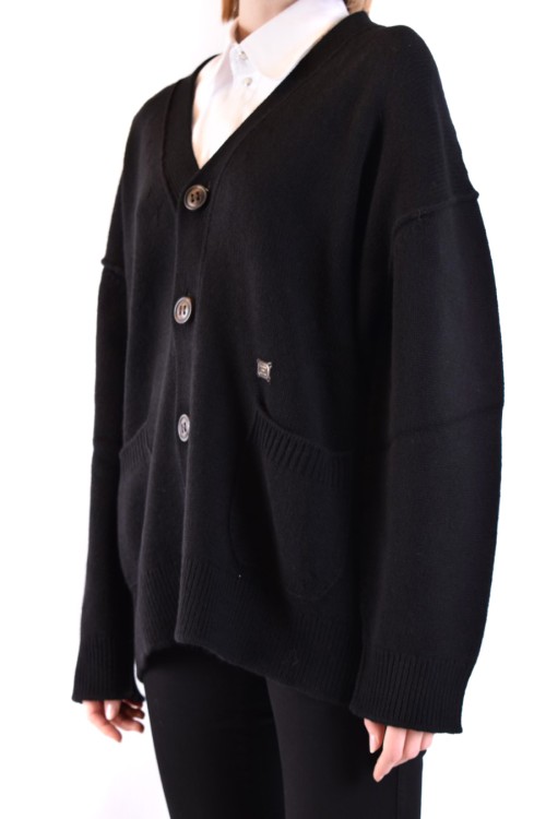 Dsquared2 Black V-neck Cardigan In Black