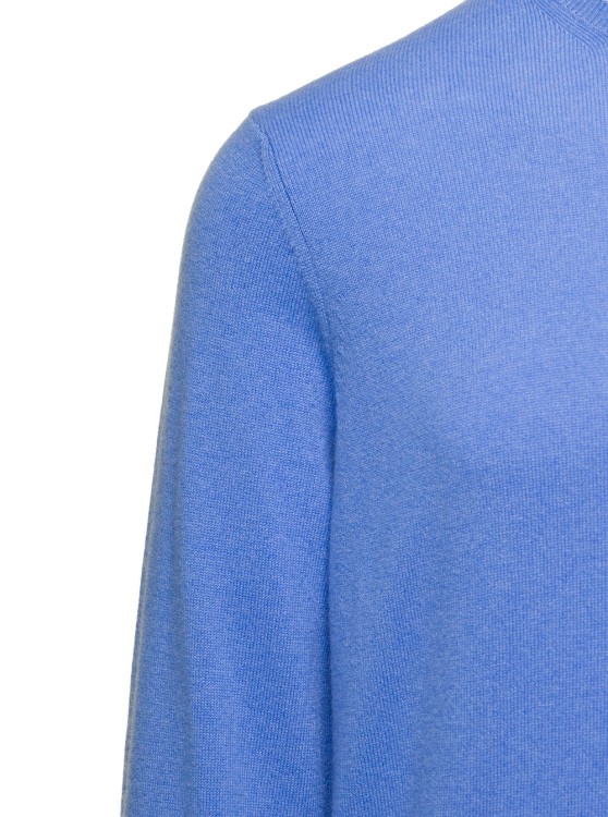 Shop Gaudenzi Cerulean Crewneck Sweater In Cashmere In Blue