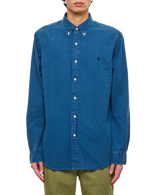 Polo Ralph Lauren Cotton Sport Shirt In Blue