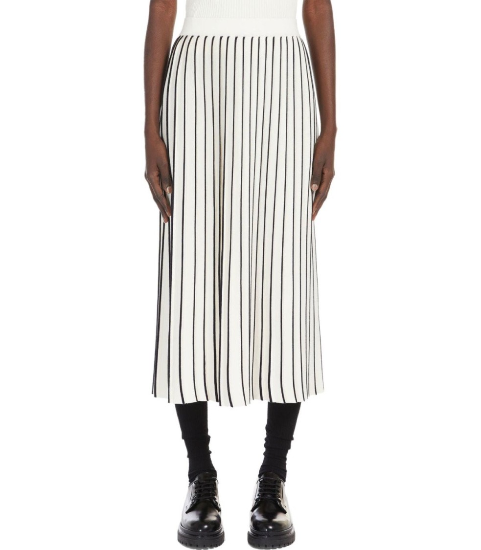 Max Mara Finanza Ecru Midi Rock In Neutrals