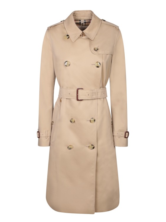 Burberry Cotton Trench In Brown